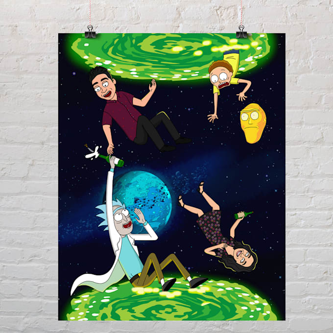 Make custom rick and morty portraits by Filipmajic | Fiverr