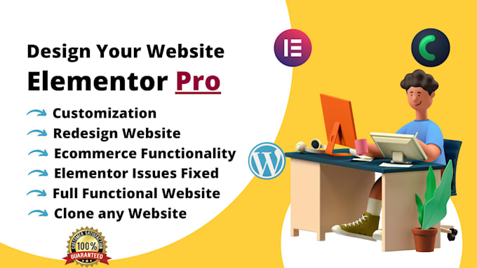 design any wordpress website with elementor pro