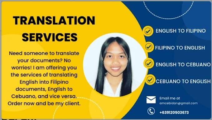 Translate filipino, cebuano to english and vice versa by Am05_29 | Fiverr