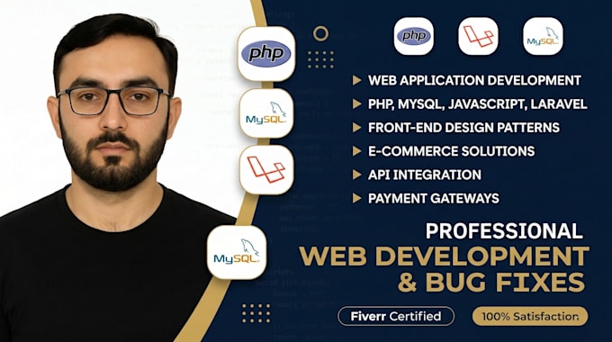 develop website using PHP, laravel, codeigniter