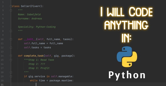 Do your python programming task by A_sabelfeld | Fiverr