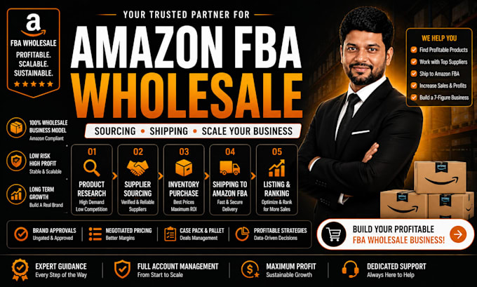 be your expert amazon virtual assistant for fba wholesale