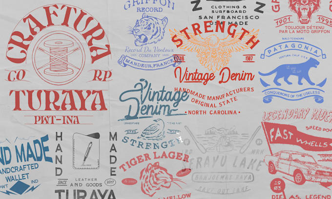 draw western vintage handdrawn logo for your brand