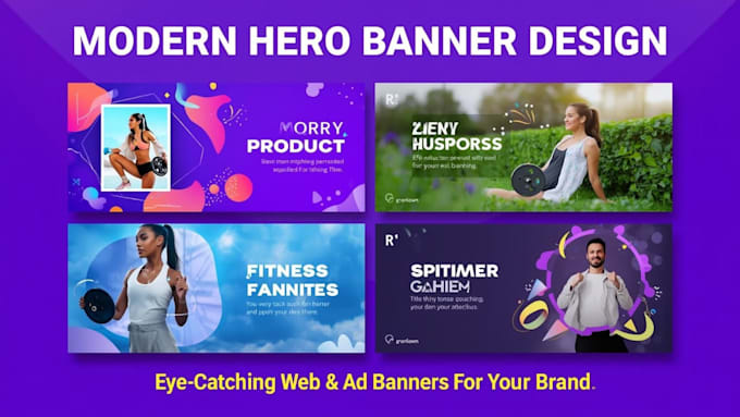 design a modern shopify hero banner or clean website header