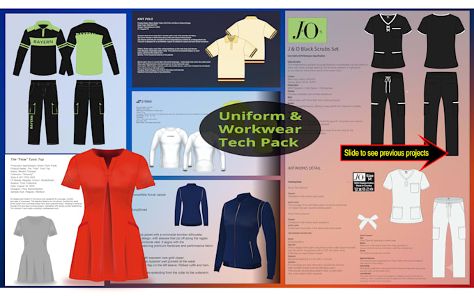 design uniform scrubs and tactical work wear techpack