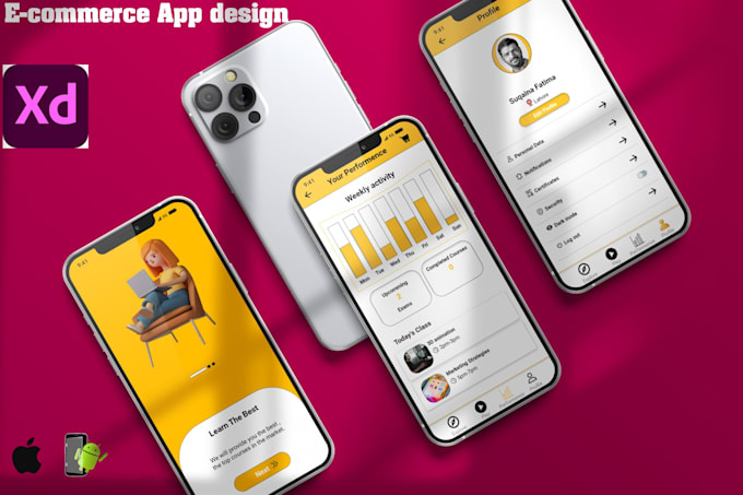 Design ui ux design for mobile app using adobe xd by Nainafatima | Fiverr