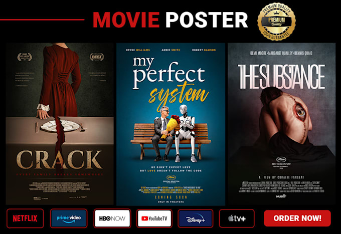 design a premium movie poster for you