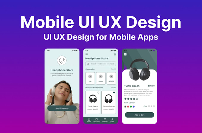 Do modern ui ux design for mobile apps by Rashedaptitude | Fiverr