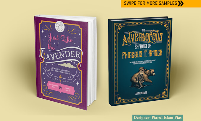 create a vintage typography book cover or ebook cover