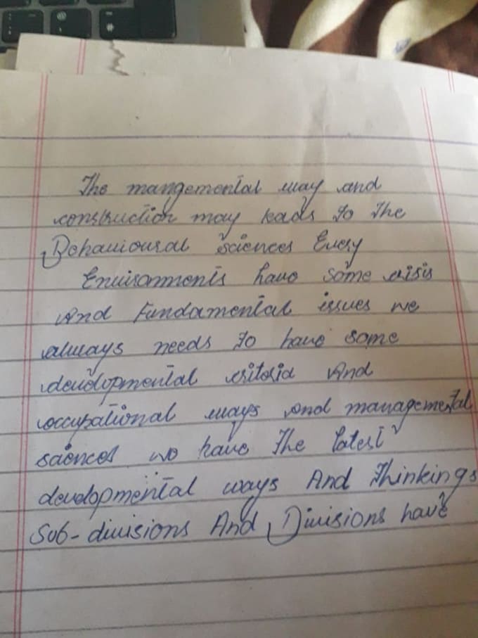 do hand writing with less amount