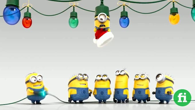 make funny minions christmas greeting video