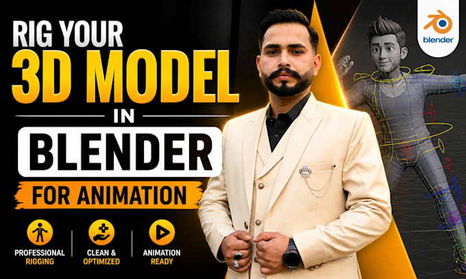 rig your 3d model in blender for animation