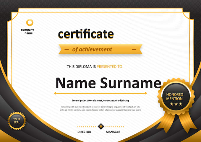 create professional certificate designs