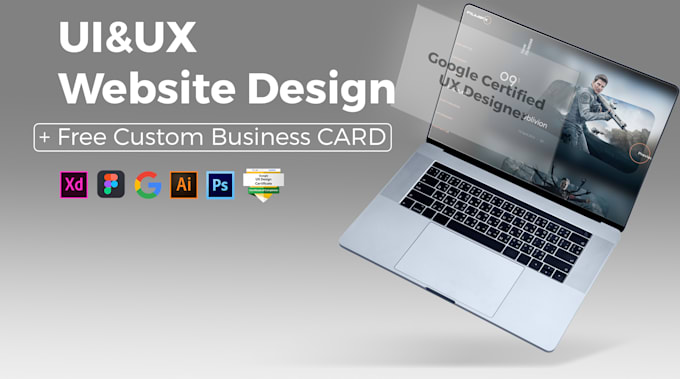 Modern website ui ux design free business card by Zacwalfram | Fiverr