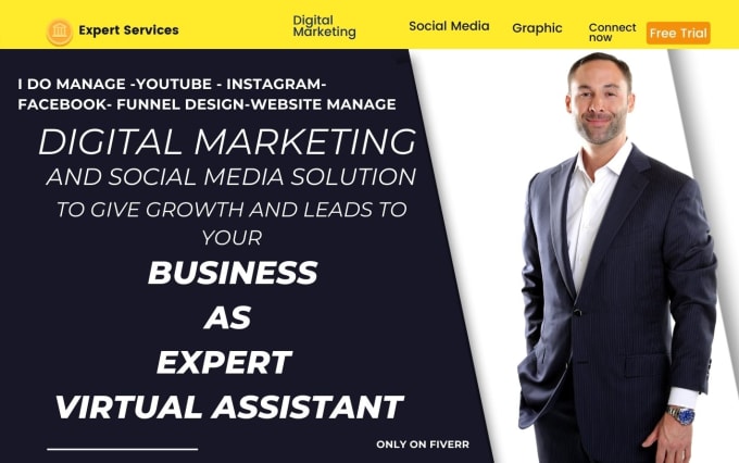 Be social media manage virtual assistant to instagram facebook youtube ...