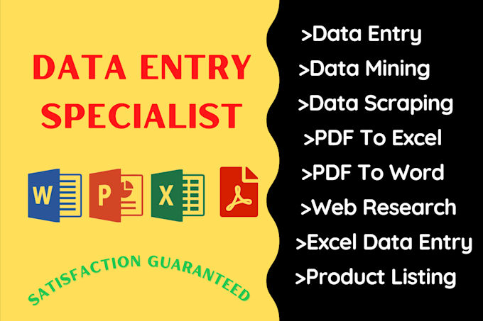 do data entry, web research, copy paste, excel data entry