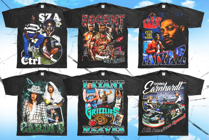 Do bootleg vintage rap hip hop t shirt design by Snowbei | Fiverr