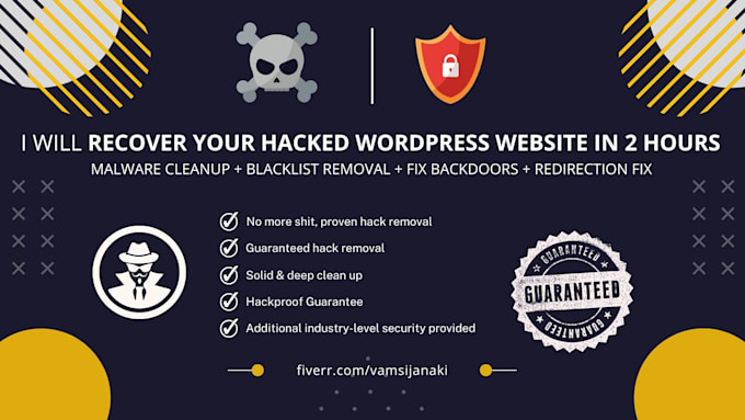 recover your hacked website immediately and secure it
