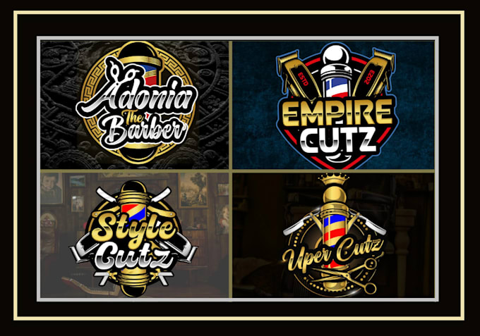create a distinctive, barber and barbershop logo