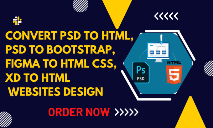 Convert psd to html,css,bootstrap, figma to html,css, xd to html ...