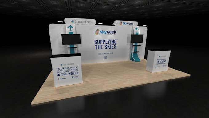 design 3d trade show stand, expo stand or a booth