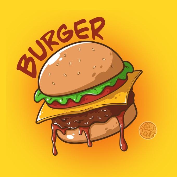 Draw food restaurant cartoon logo design by Rakaluhur | Fiverr