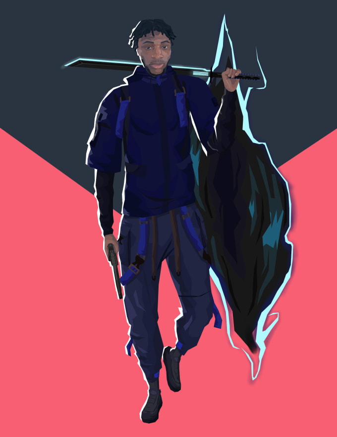 Draw you in the valorant art style by Appasenpai Fiverr