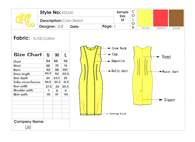 design clothing apparel technical flats sketch tech packs