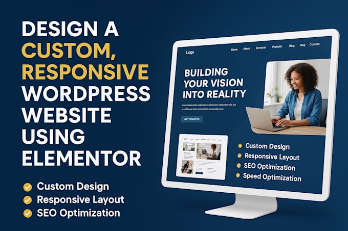 develop your responsive wordpress site by applying  elementor