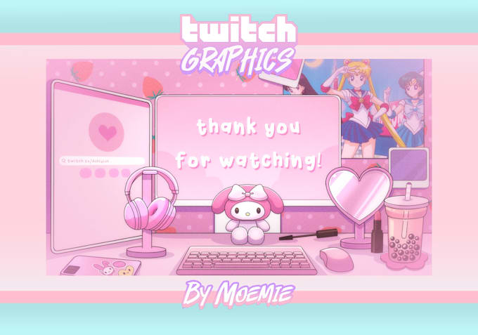 do a cute animated overlay for your vtuber stream on twitch