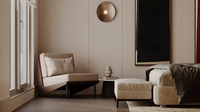 create high quality realistic interior renders by using 3ds max and corona