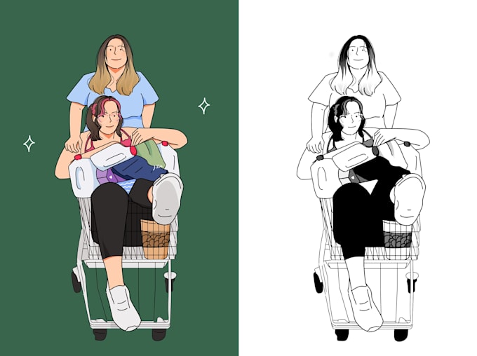 draw a cute illustration from your photo