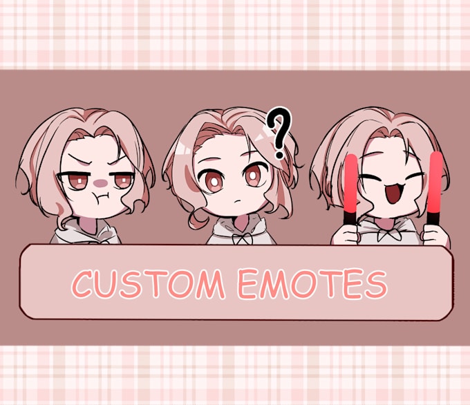 draw cute custom emotes for your twitch in my style