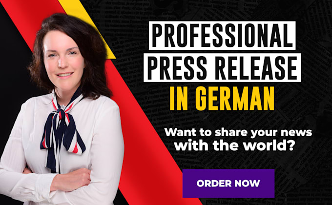 write a professional press release in german