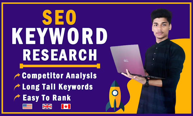 do SEO keyword search list with long tail and competitor analysis