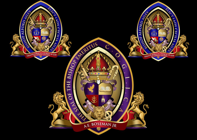 create  church seal logo, apostle or bishop seal