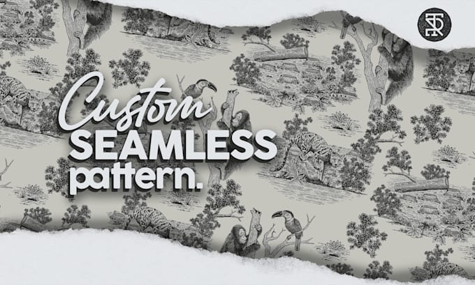 create custom hand drawn seamless pattern design