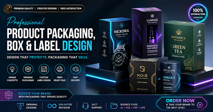 design product packaging or label design in 24hrs