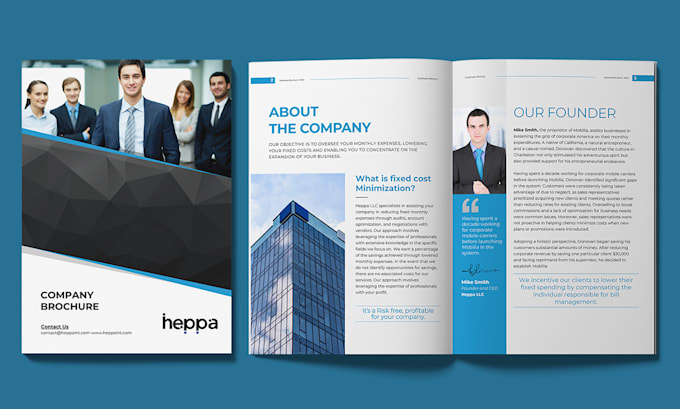 design corporate brochure, business proposal or company profile