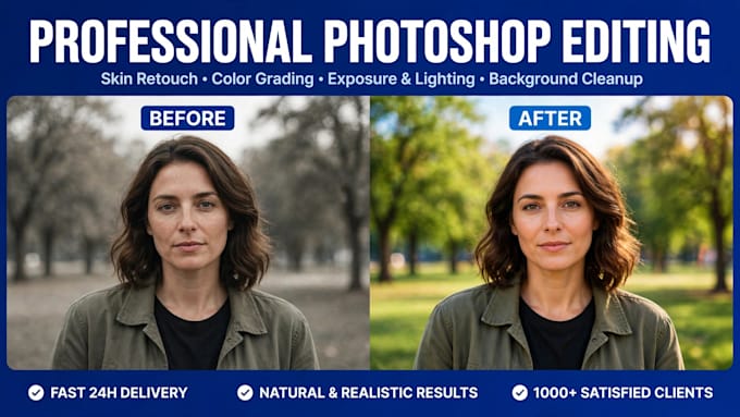do professional photoshop editing and image enhancement