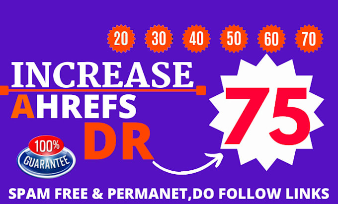 increase your website domain rating 70 ahrefs dr 70 plus