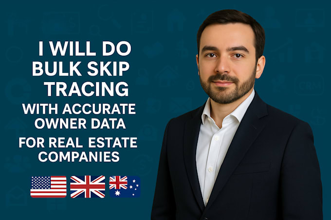 do bulk real estate skip tracing with fast 24 hours delivery