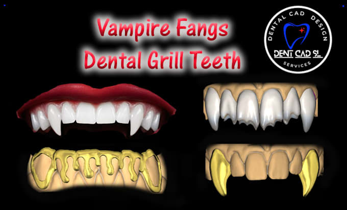 Design tooth grills vampire fangs hollywood fang tooth by Dentcadsl