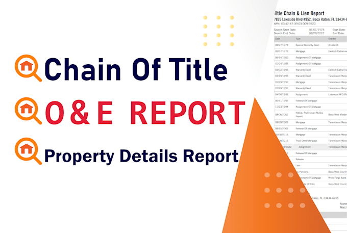 do property title search and o and e report