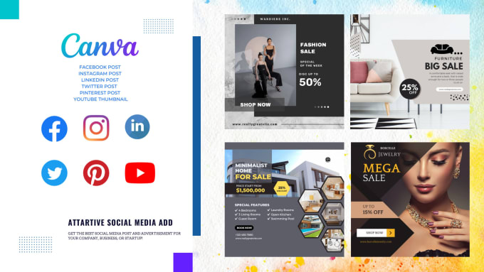 Design attractive modern social media posts and ads by Ajtanvir007 | Fiverr