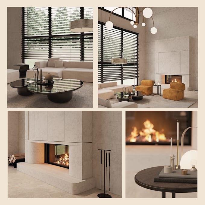do interior design 3d visualization, 3d rendering, archviz