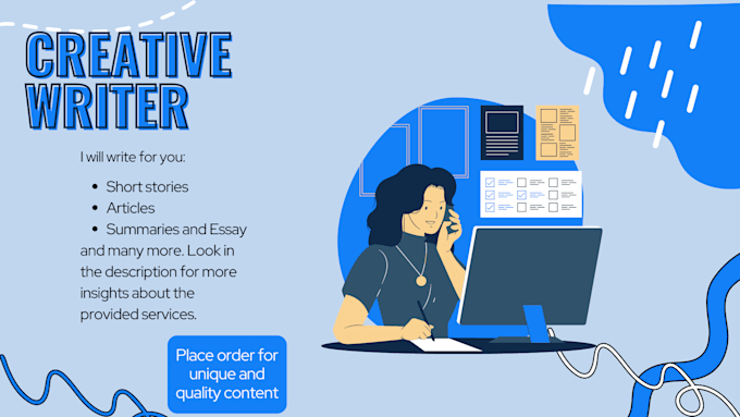 Do creative content writing for you by Fatimaamjad20 | Fiverr