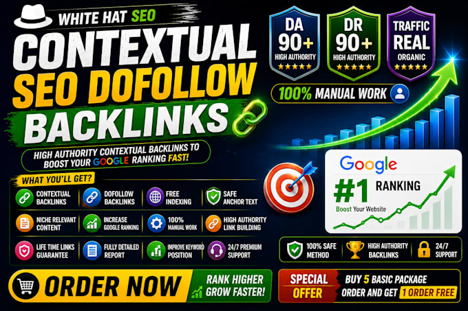 create high authority contextual SEO dofollow backlinks