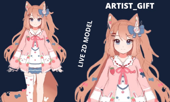 Draw Ready Live 2d Model Rig Vtuber Facerig Anime Fanart Vrchart Vtuber By Artistt Fiverr