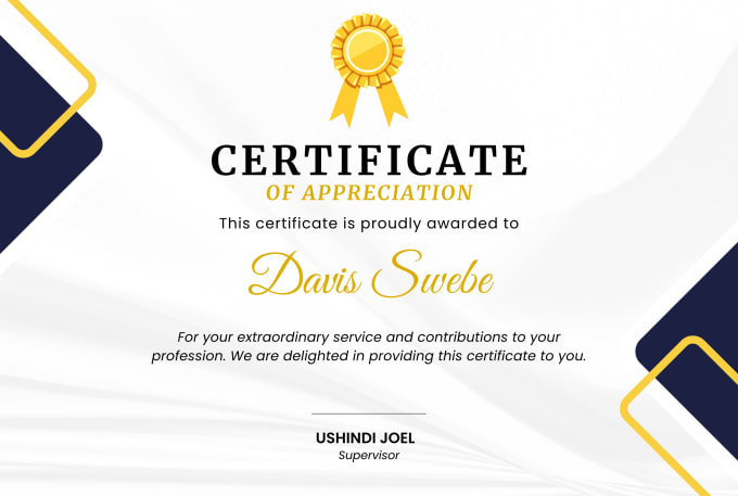 Design diploma certificate award certificate or any other custom